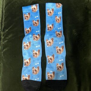 Pawfect Pals Blue Dog Print Socks
